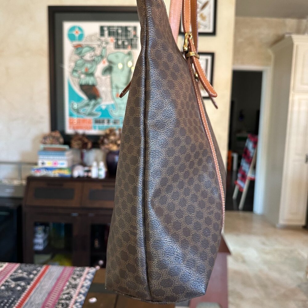 Celine Macadam Vintage Zippered Shoulder Tote, EUC - Picture 6 of 17